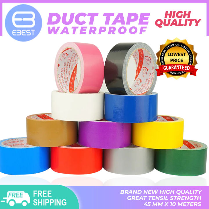 Strong Waterproof Duct Fabric Duct Tape Roll 48mm x 10m Repair Tape ...