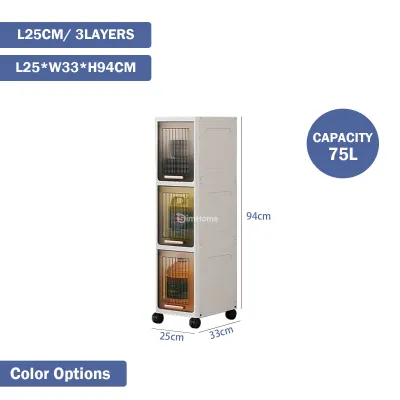 SimHome L25cm Bathroom Cabinet Drawer Gap Storage Cabinet side cabinet toilet Storage Cabinet Kitchen Narrow Organizer 收纳柜