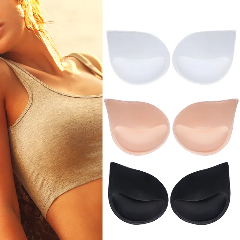 Cheap Chest Push Up Sticky Bra Thicker Sponge Bra Pads Breast Lift Up  Enhancer Silicone Removeable Inserts Swimsuit Invisible Bra