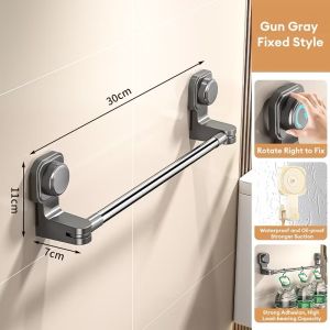 BEASTLAND Adjustable Wall-Mounted Suction Towel Rack – Extendable No-Drill Durable Stainless Steel