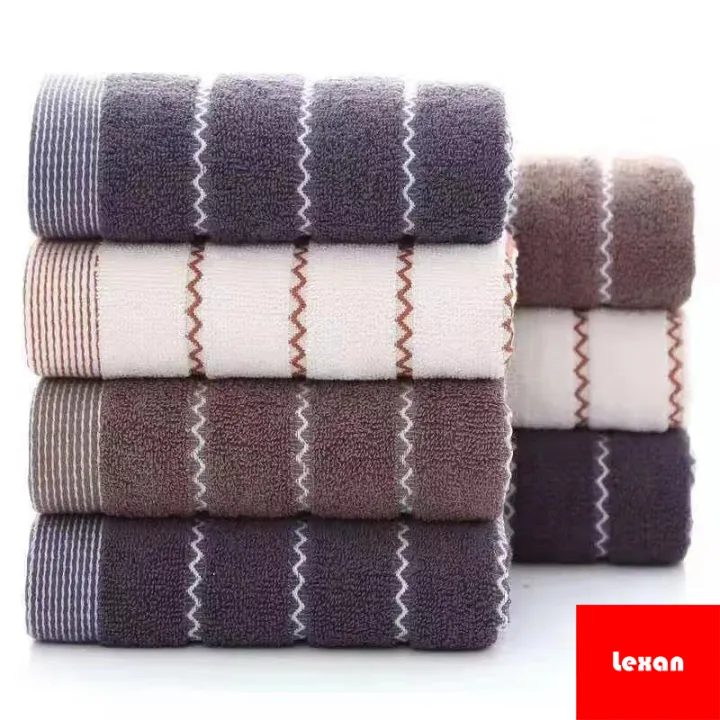 Lexan 100% Cotton Striped Handtowel 1 pc (35 x 75cm)【GOOD QUALITY】Soft & Absorbent Unisex Towel | Lazada Philippines