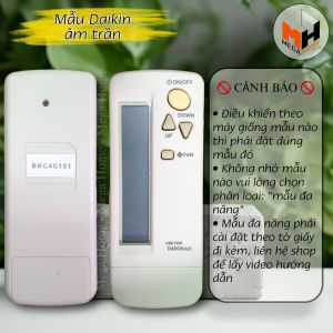 Điều khiển điều hòa Daikin âm trần remote máy lạnh daikin âm trần hàng loại 1