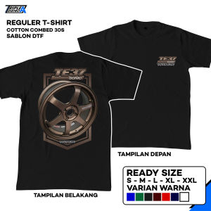 Kaos Velg Volks Rays TE37 Sonic Kaos Otomotif Katun Combed 30s Sablon DTF