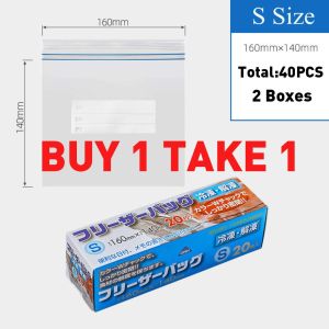 【B1T2】Fresh Keeping Bags with Zipper Reusable Food Storage Container Kitchen Refrigerator Organizer