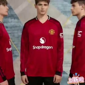 AE Thai version of football jersey fan edition long-sleeve Manchester United jersey for the season 10 High-quality printing quick-drying adhesive