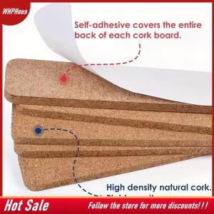 【COD】🔥🔥🔥 2 4pcs Self-Adhesive Cork Board Strips Wall Organizer Bulletin Strips Board Message Board Photos Display Home Office Decor