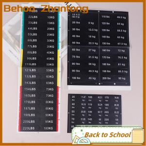 Behoo สติกเกอร์น้ำหนักติดพื้นหลังสีดำสีขาวขนาด4.5กก. ถึง150กก. สำหรับฝึกความแข็งแรงในยิม