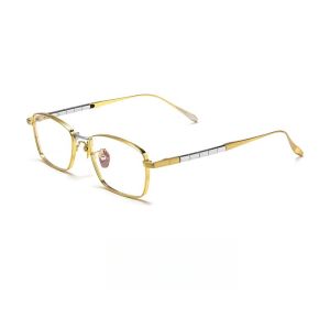 Maolazi Thời Trang Thoải Mái Kính Retro siêu nhẹ Quảng Trường Titan Kính Mắt Sang Trọng kính theo toa thuốc Khung Cho Nam Giới R7902T