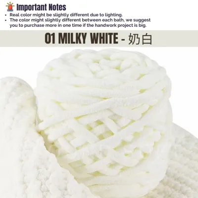 Super Thick Chunky Yarn 90-100g Microfiber Polyester Soft Yarn 1Ply Soft Cashmere Milk Velvet Knitting Wool
