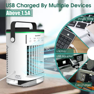 Mini Air Conditioner Air Cooler Fan Mist Sprayer 4 Modes Water Cooling Fan For Room Office Bedroom Humidifier For Cars