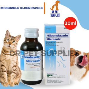 30ml Microzole Albendazole Spectrum Oral Suspension All Stages Adult Puppy Kitten Pet Essentials