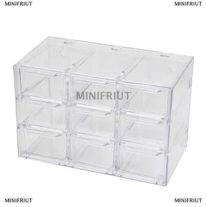 [COD] MINIFRIUT กล่องจัดเก็บเครื่องประดับแบบตั้งโต๊ะกล่องใส่ของแบบใสชั้นวางบนโต๊ะ ออร์กา