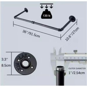 Balcony clothes drying pole simple fixed clothes hanger indoor outdoor single pole clothing rack floating window rack