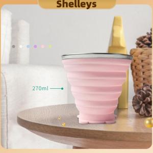 [Shelleys] Gấp cup có thể gập lại ráp Telescopic Silicone chai nước tách trà