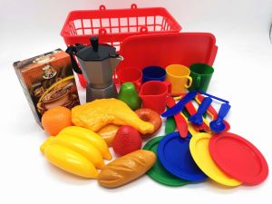 Coffee Playset Come with Cups and Kitchen Collection Included Basket for Toddlers and Kids Girls and Boys
