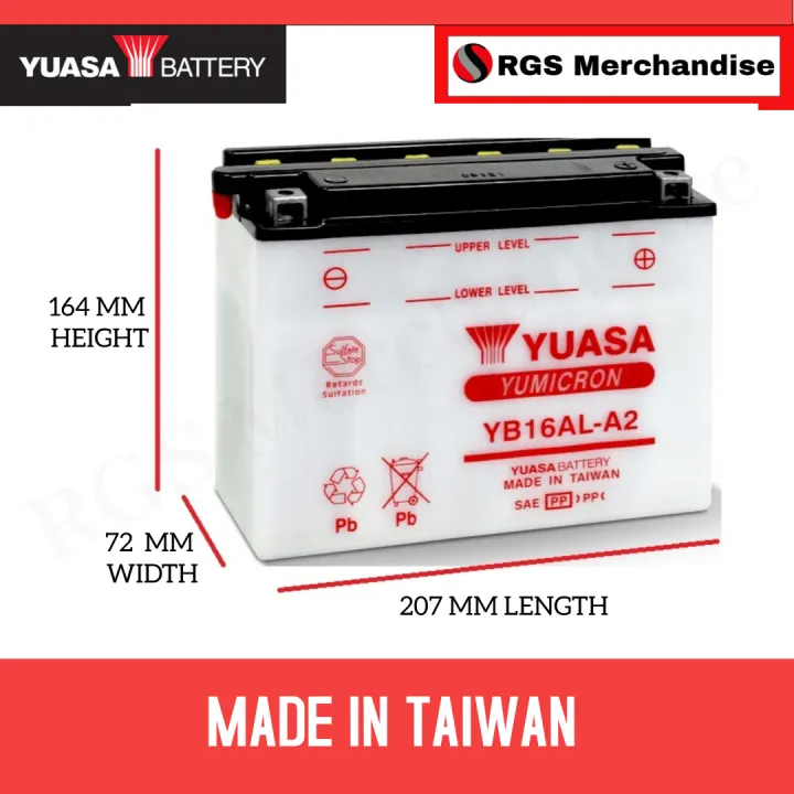 Yuasa%20YB16AL-A2%20(For%20YAMAHA%20VMAX%201200%20/%20VIRAGO%20750)%20motorcycle%20battery%20-%20Image%206