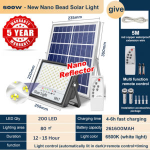 【Hot sales】Lampu Solar Outdoor Waterproof Lampu Solar Light Outdoor Lighting LED Solar Spotlight Solar Street Light IP 67 太阳能灯