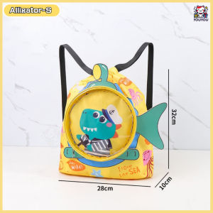 [SG Seller]Dry Wet Separate Waterproof Kids Cartoon Backpack Portable Beach Swim Equipment Storage Bag Boys Girls Gift