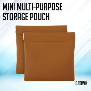 Risefully 1pc Mini Organizer Bag Women Simple PU Leather Jewelry Bag Makeup Case Lipsticks Bag Coin Purses