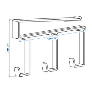 714 - Rak Dapur Model Klip Pengait Gantungan Slip Lemari Piring - Clip On Hook Rack