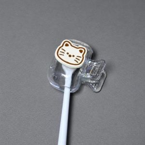 JAYQQ Mèo dễ thương Vỏ bọc bàn chải đánh răng Nhựa Phim hoạt hình Bọc bảo vệ bàn chải đánh răng Di động Chống bụi Hộp đựng bàn chải đánh răng Du lịch