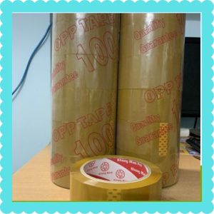 1 Cuộn Băng Keo Vàng 100 yard Siêu Chắc Bền Dùng Để Dán Thùng