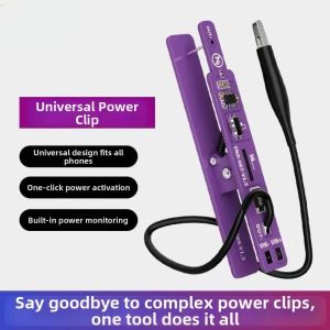 ZSDN MALL Bật nguồn bằng một cú nhấp chuột Kẹp Pin Đa Năng 2 Chế Độ M191 Kẹp công tắc nguồn đa năng Di động có đèn báo hiệu Công cụ sửa chữa bo mạch chủ điện thoại Dành cho bo mạch chủ không được mã hóa