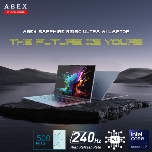 ABEX SAPPHIRE RZ16C ULTRA / Ai Laptop / Intel Ultra 7 Processor / 16" QHD 240Hz Refresh rate / 64GB RAM / 2TB SSD / SG Local Brand