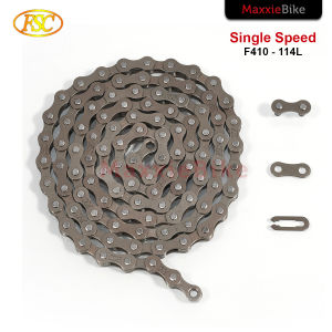FSC F410 114L 1/2 x 1/8-Inch Rantai Sepeda Single Speed Tanpa Operan Gigi Bicycle Chain BMX Fixie
