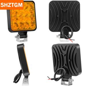 [COD] SHZTGM ไฟสปอตไลท์สำหรับทำงาน1ชิ้น12V 48W 16LED ABS + LED รถบรรทุกความเข้มสูงรถออฟโรดแทรคเตอร์กันน้ำอุปกรณ์ทดแทน