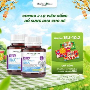 Combo Healthy Care Viên Uống Bổ Sung DHA Cho Bé High Strength 250mg 60 Viên Hỗ Trợ Phát Triển Trí Não Và Thị Lực Từ 4 Tháng Đến 12 Tuổi