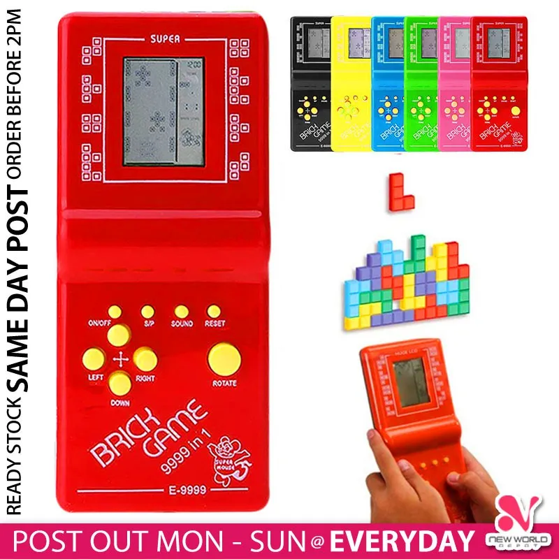 《 𝟵,𝟵𝟵𝟵 𝗜𝗡 𝟭 》 Tetris Brick Game Games Classic Retro Handheld Toy Gift Children Kids Education Toys Pemainan Budak 电子游戏机
