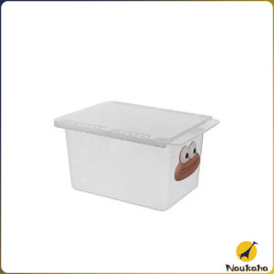 Naukaha Clear Pull-Out Drawer Storage Organizer Bathroom Counter Container for Cotton Pads Cotton Swabs 1Pc