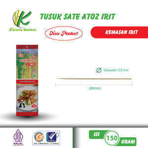 Tusuk Sate IRIT ATOZ isi 150 gr tusuk sate ayam uk 25 mm x 20 cm tusuk papeda tusuk telor gulung