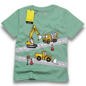 Atasan anak laki laki alat berat Umur 1-12 Tahun Baju Kaos Anak Baju Anak Murah Kaos Anak Laki Laki Distro Kaos Anak Cowok Karakter COWOK 3KENDARAAN HIJAU SAGE Bandung