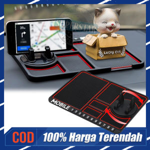 Holder Hp Mobil / HP Holder Mat Alas Mobil Dasbor Anti Slip Car / Phone Holder Mat Alas 3 in 1