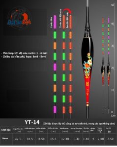 [Tặng Kèm Pin] Phao Câu Đài NaNo Đổi Màu Thông Minh Khi Cá Cắn TD Dùng Cho Cần Câu Tay