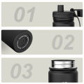 PELIFLASK 18oz/ 64oz Wide mouth Vacuum Insulated Stainless Steel Drinking Water Bottle - Elegant White. 