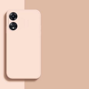 Vỏ silicon lỏng cho 2023 Oppo A58 A78 A98 5G 4G oppoa98 oppoa58 oppoa78 cạnh thẳng mềm linh hoạt Ốp điện thoại TPU vỏ điện thoại Ốp lưng chống rơi màu trơn chống sốc đơn giản