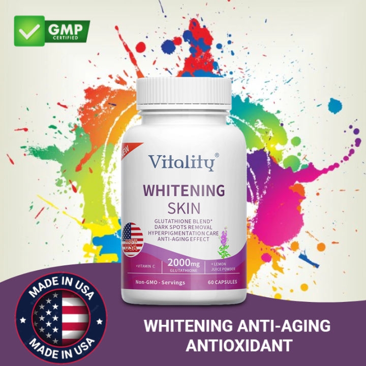 Ultra High Strength Glutathione 2000mg Concentrated Formula  livercleansinganti-aginganti-oxidation，98%+ Highly Purified and Highly  Bioavailable ，whitening skin care immune support