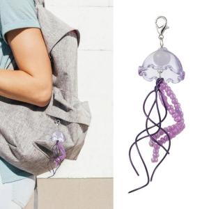 3pcs Handcraft Jellyfish Wind Chimes Keychain Featuring Portable and Sturdy Glass Beads Materials Daily Casual Use