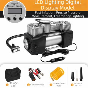 SWEET LORD High Power Dual Cylinder Pump Compact Multi-functional Car Air Pump Mini Compressor Heavy Duty Air Compressor Cars