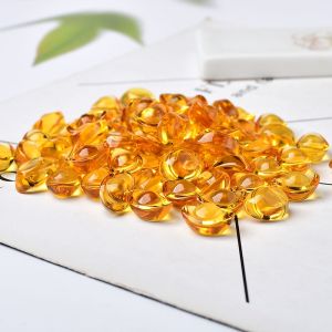 【Ship in 24H】全城最低价100pieces金黄水晶元宝摆件聚宝盆元宝配件水晶碎石居家装饰品琉璃开业礼品