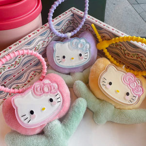 JOYNCLEON พวงกุญแจตุ๊กตาแมวน่ารักพร้อมลายดอกไม้สำหรับกระเป๋าเด็กผู้หญิงและเครื่องประดับ