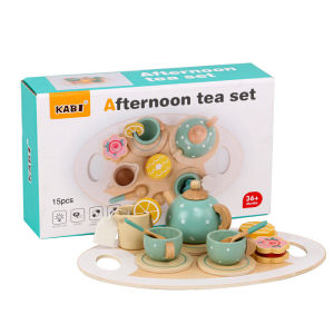 DIY Wooden Kitchen Toy Pretend Play Simulation Model Set Coffee Machine Cooking Educational Toys Gift For Children Kids Girls Kichen Wooden Toy For kids
