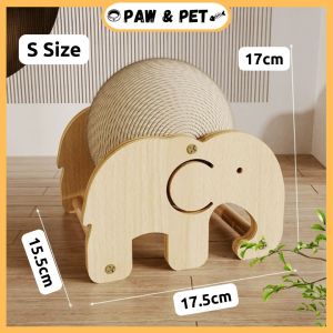 Sisal Cat Scratching Ball Toys Solid Wood Scratching Board Wear-Resistant Cat Toys Mainan Kucing