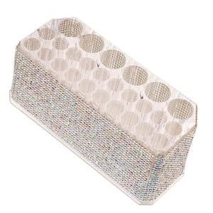 Multipurpose 26 Slot Makeup Brush Stand Rhinestones Acrylic Pen Organiser Cosmetic Brush Stand Vanity Organiser Rack