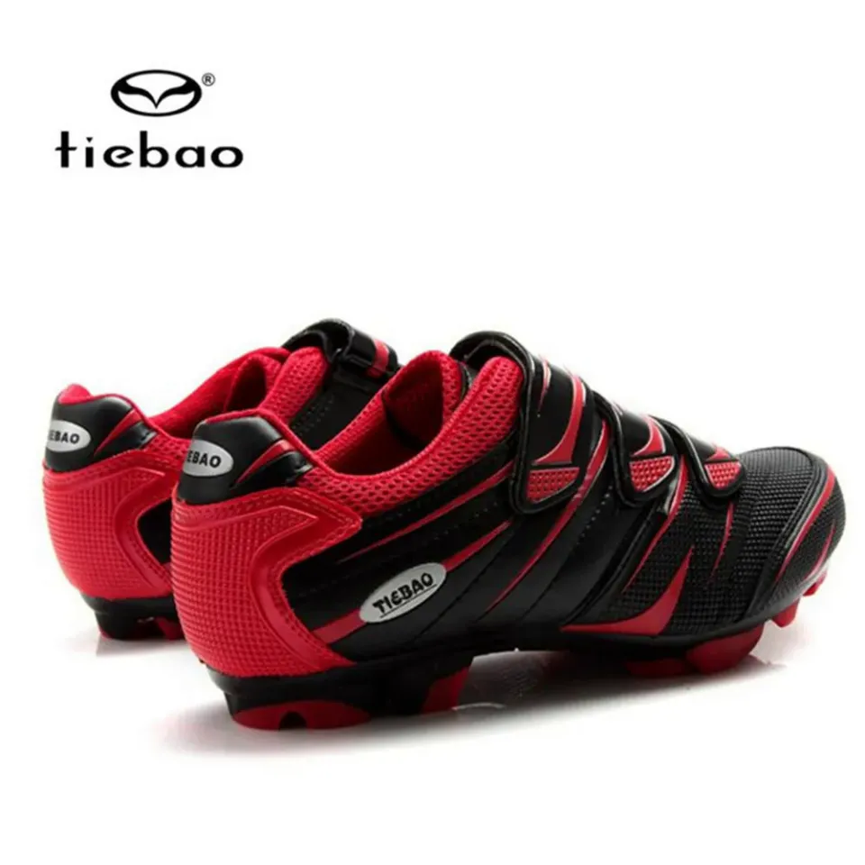 Tiebao MTB cycling shoes SPD cleat pedal set professional outdoor athletic  racing bike shoes self-locking bicycle shoes sneakers
