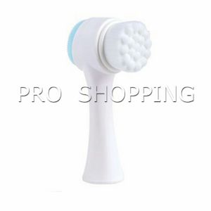 Pro แปรงทำความสะอาดหน้า 2 ด้าน ที่ขัดหน้า ลดสิวเสี้ยน ทำความสะอาดผิวหน้า พกพาสะดวก Face brush