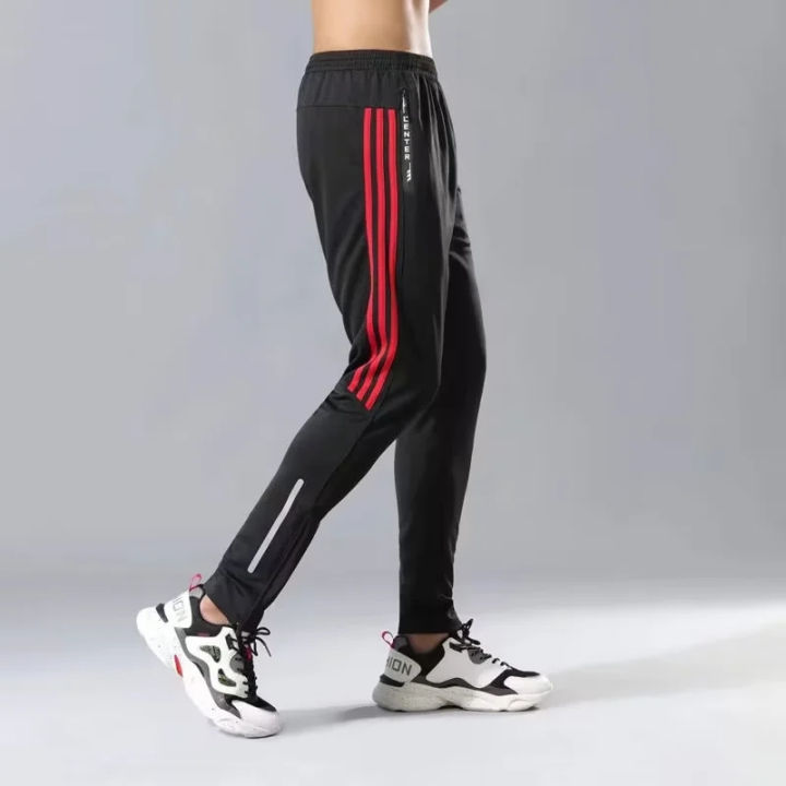 Men Running Pants Sport Pants with Zipper Pockets Training Joggings Men  Pants Football Training Pants Gym Fitness Trousers Lazada PH
